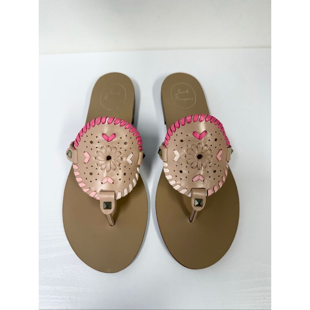 Jack‎ Rogers Georgica Sandal 8.5 Nude Multi Pink